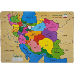 پازل 32 تکه فرفره های رنگی مدل نقشه ایران