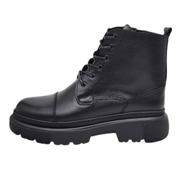 نیم بوت طبی مردانه چرم ریباری مدل Z27 رنگ مشکی