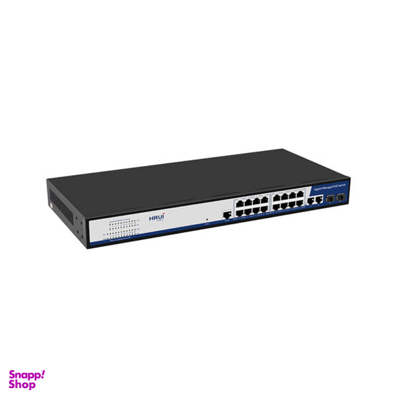 سوئیچ 16 پورت اچ آر یو آی مدل HR-AFGM-1622S-300