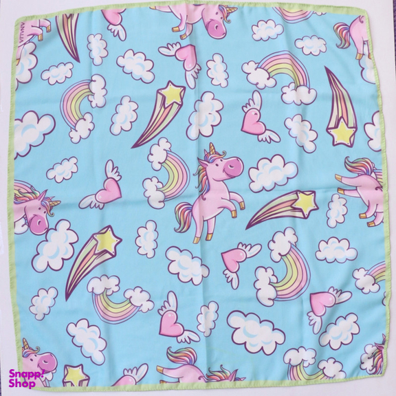 دستمال سر و گردن دخترانه مدل نخ پنبه طرح یونیکورن کد 1045
