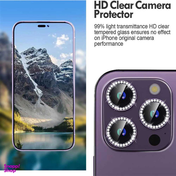 محافظ لنز دوربین بوف مدل Diamond-Luxury-G مناسب برای گوشی موبایل اپل iphone 14 Pro Max / 14 Pro