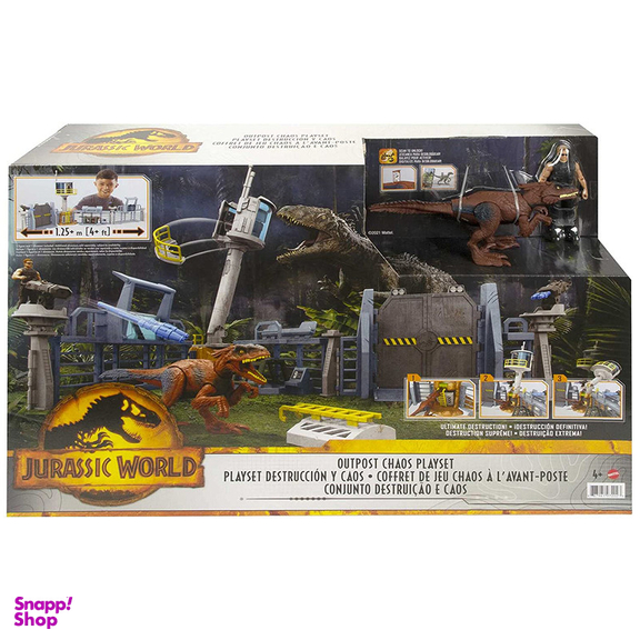 اکشن فیگور ماتیل مدل Jurassic World Outpost Chaos Playset