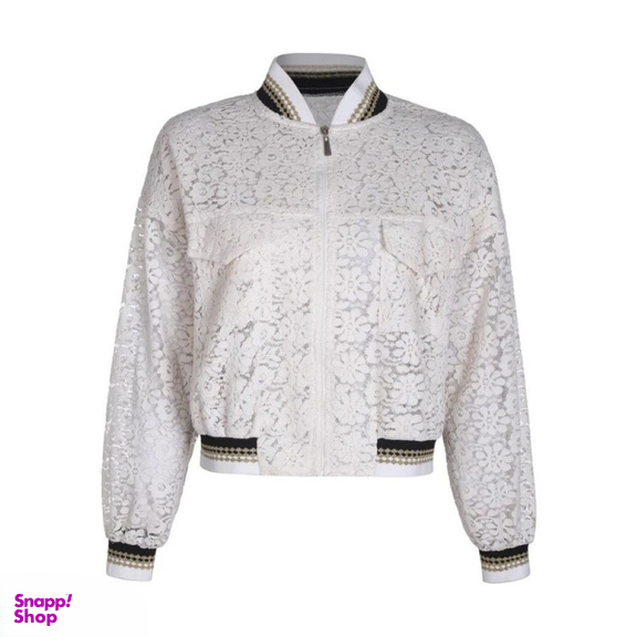 کت زنانه گره استایل مدل قوی سپید رنگ سفید