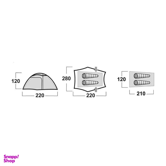چادر 2 نفره هاسکی مدل Sawaj Triton 2