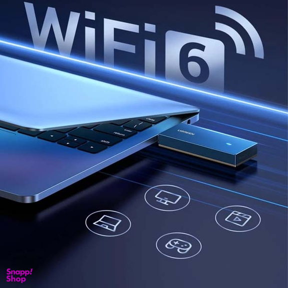 کارت شبکه بی سیم WiFi6-AX1800 دو باند USB 3.0 یوگرین مدل 90340-CM499