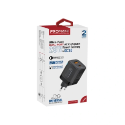 شارژر دیواری پرومیت مدل POWERPORT-25AC.EU