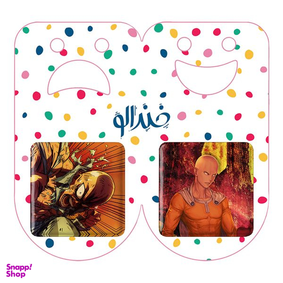 مگنت خندالو طرح سایتاما انیمه مرد تک مشتی کد 1133911333 مجموعه 2 عددی