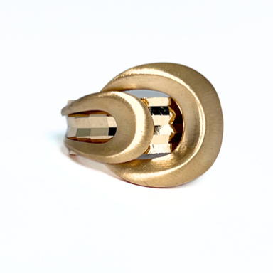 انگشتر طلا 18 عیار زنانه مدل امگا کد 005 سایز 54