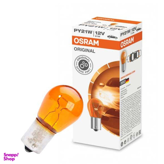 لامپ تک کنتاکت نارنجی اسرام مدل PY21W بسته دو عددی