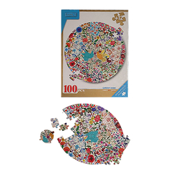 پازل دایره ای فنسی 100 قطعه طرح باغ پرندگان