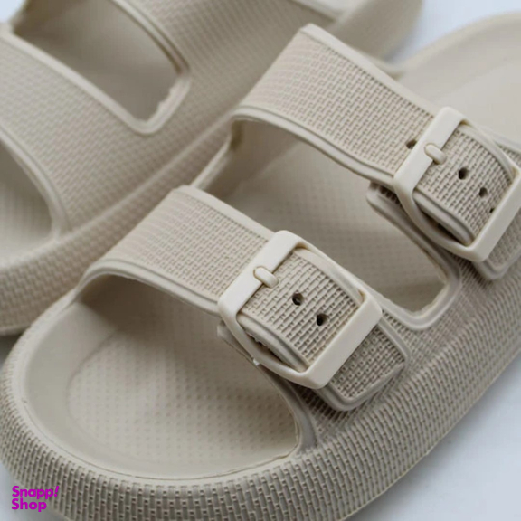 دمپایی سگکی زنانه و مردانه مدل کاسپین رنگ شیری