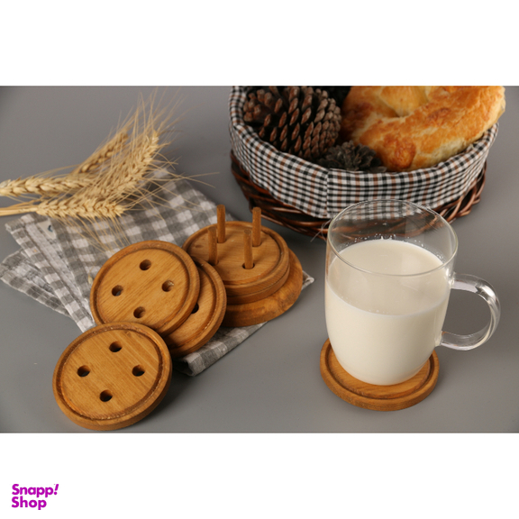 زیر لیوانی مدل دکمه