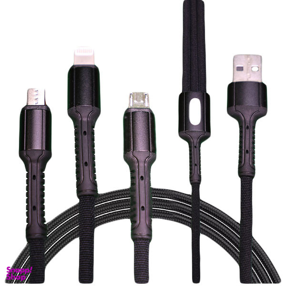 کابل تبدیل USB به microUSB/USB-C/ لایتنینگ گو-دس مدل GD-UC511 طول 1.2 متر