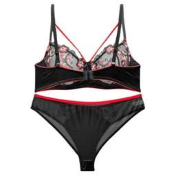 ست شورت و سوتین زنانه نوشه پوش مدل توری کد 88811