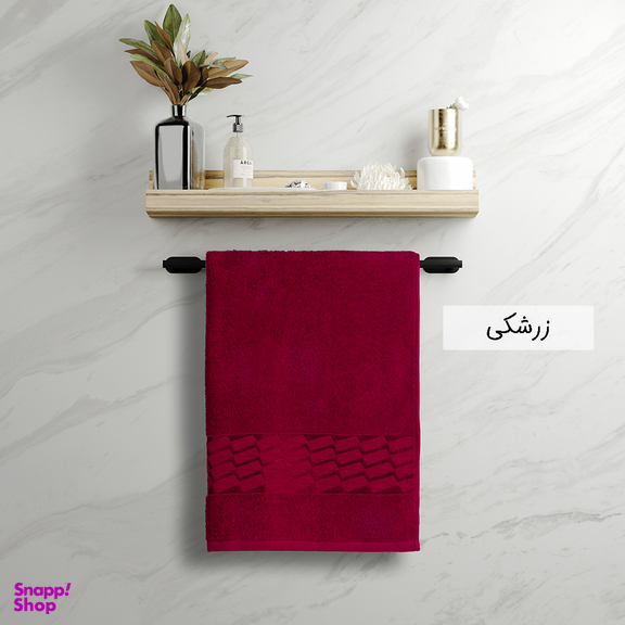 حوله حمام بهباف آذر طرح آرام سایز 100×155 سانتی متر