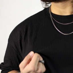 تیشرت یقه گرد مردانه کد 181 رنگ مشکی