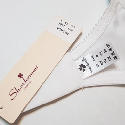 ست شورت و سوتین زنانه شاندرمن مدل فنردار گیپور گلدار کد 5080-2464-03 رنگ سفید