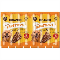 تشویقی مدادی سگ اورلاندو با طعم مرغ مدل Orlando Stick Poultry بسته 8 عددی