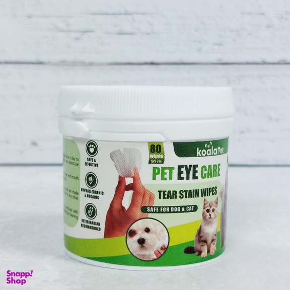 ستمال مرطوب سگ و گربه مخصوص اطراف چشم کوالاپت مدل Eye Wipes01 بسته 80 عددی