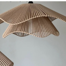 لوستر نورهام مدل مکرومه کنفی دو تکه دفرمه