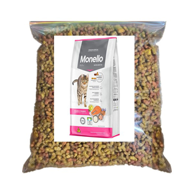 غذا خشک فله گربه بالغ مدل مونلو با طعم ماهی و مرغ وزن 1 کیلوگرم