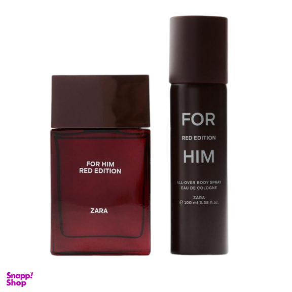 ادوپرفیوم مردانه زارا مدل Red Edition به همراه اسپری