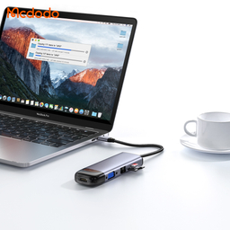 هاب 10 پورت USB-C مک دودو مدل HU-7420 طول 15 سانتی‌ متر