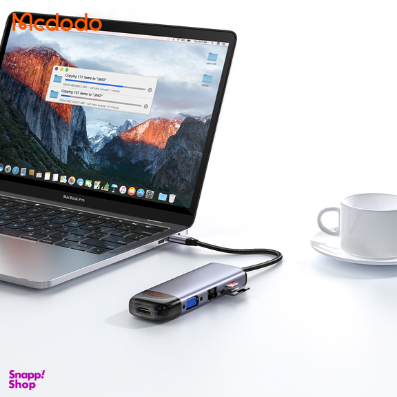 هاب 10 پورت USB-C مک دودو مدل HU-7420 طول 15 سانتی‌ متر