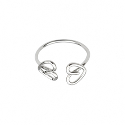 انگشتر نقره زنانه مدل قلب کد 92