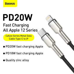 کابل Lightning به Type-C باسئوس مدل BS-CATLJK-01 طول 25 سانتی متر