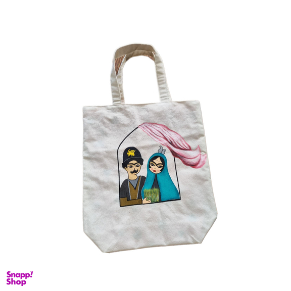 ساک خرید طرح زوج قجری