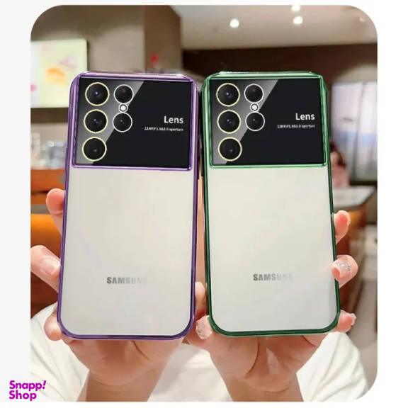 کاور گوشی موبایل مدل الکترو لنز شفاف مناسب برای سامسونگ Galaxy S23 Ultra