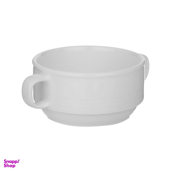 پیاله دسته دار 10 سانتی متری چینی زرین ایران مدل هتلی ۴۹ درجه عالی