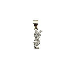 نیم ست نقره 925 عیار زنانه طرح ysl کد JWSET 1124022