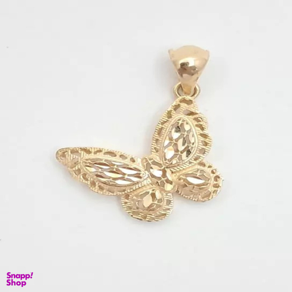 پلاک گردنبند طلا 18 عیار گالری ابرا طرح پروانه کد A32
