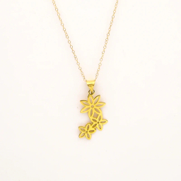 گردنبند طلا 18 عیار زنانه کاپانی مدل گل کد KN022