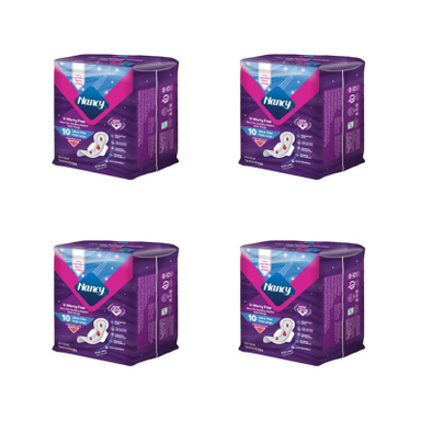 نوار بهداشتی نانسی مدل ایرلید سایز خیلی بزرگ مجموعه 4 بسته 10 عددی