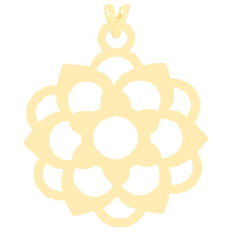 آویز گردنبند طلا 18 عیار زنانه کرابو طرح گل مدل Kr3756