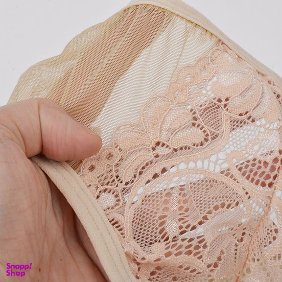 ست شورت و سوتین زنانه پرجامدا مدل 340019209 دانتل رنگ کرم