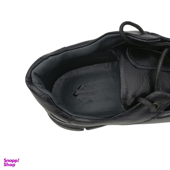 کفش طبی مردانه چرم ریباری مدل R76 رنگ مشکی