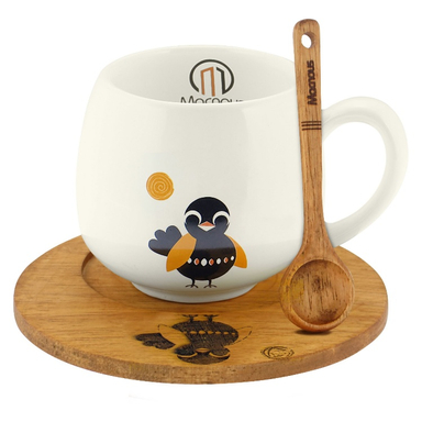 ست ماگ مکنوس کد 1008 همراه با قاشق و زیرلیوانی