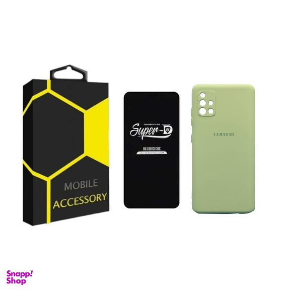 کاور سیلیکونی گوشی موبایل مناسب سامسونگ Galaxy A51 به همراه محافظ صفحه نمایش