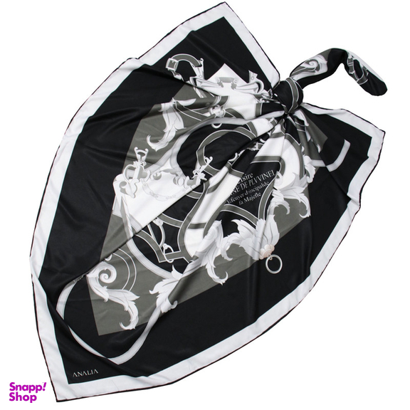 روسری زنانه آنالیا مدل ابریشم دور دست دوز کد 6057