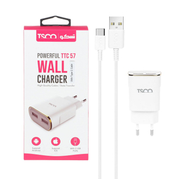 شارژر دیواری تسکو مدل TTC 57 به همراه کابل USB-Type C