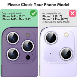 محافظ لنز دوربین بوف مدل Diamond-Luxury مناسب برای گوشی موبایل اپل iphone 14 Pro Max / 14 Pro