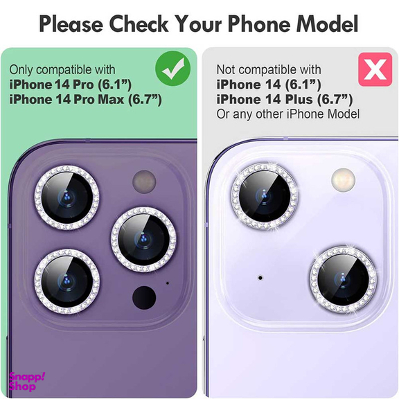 محافظ لنز دوربین بوف مدل Diamond-Luxury مناسب برای گوشی موبایل اپل iphone 14 Pro Max / 14 Pro
