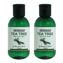 تونر پاک کننده صورت نیوساد مدل Tee Tree مناسب پوست آکنه ای حجم 150 میلی لیتر بسته 2 عددی