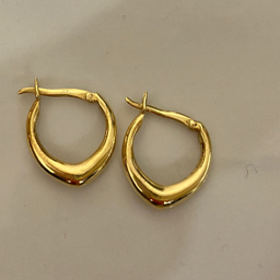 گوشواره طلا 18 عیار زنانه مدل حلقه ای کد 2020