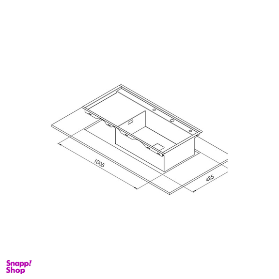 سینک ظرفشویی استیل توکار یک لگنه کن مدل BCN305