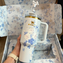 تراول ماگ استنلی مدل tumbler آبی جعبه کادویی ظرفیت 1180 میلی لیتر